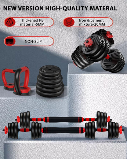 Adjustable Dumbbell set,20/30/45/70/90lbs Free Weight Set