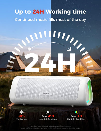 Portable Bluetooth Speaker 20W, IPX5 Waterproof, 24H Playtime