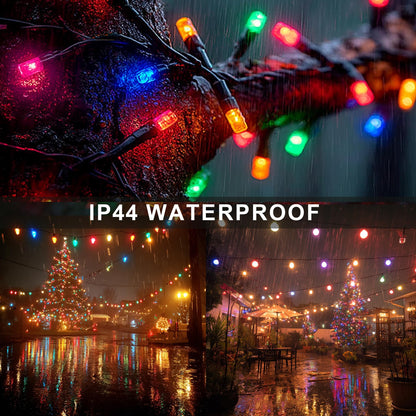 Multicolor Christmas String Lights 164ft, 2000 LED, 8 Modes, Waterproof