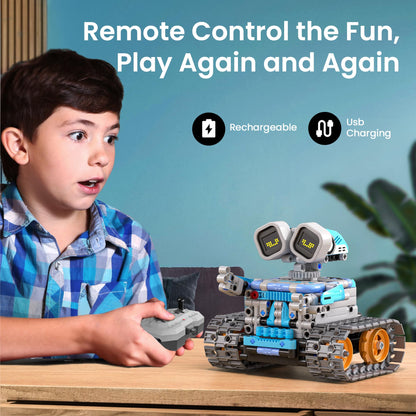 Sillbird STEM Robot Building Kit with Remote Control Gifts for Boys 8-14