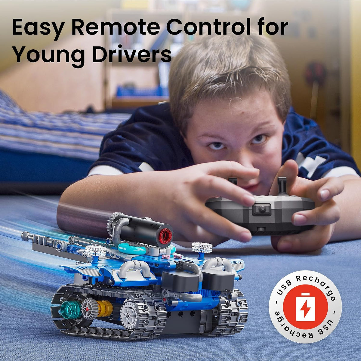 Sillbird STEM Robot Building Kit with Remote Control Gifts for Boys 8-14