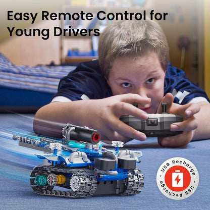 Sillbird STEM Robot Building Kit with Remote Control Gifts for Boys 8-14