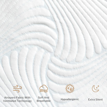 Heated Mattress Pad Queen with Preheat & Memory, 3D Air Fabric
