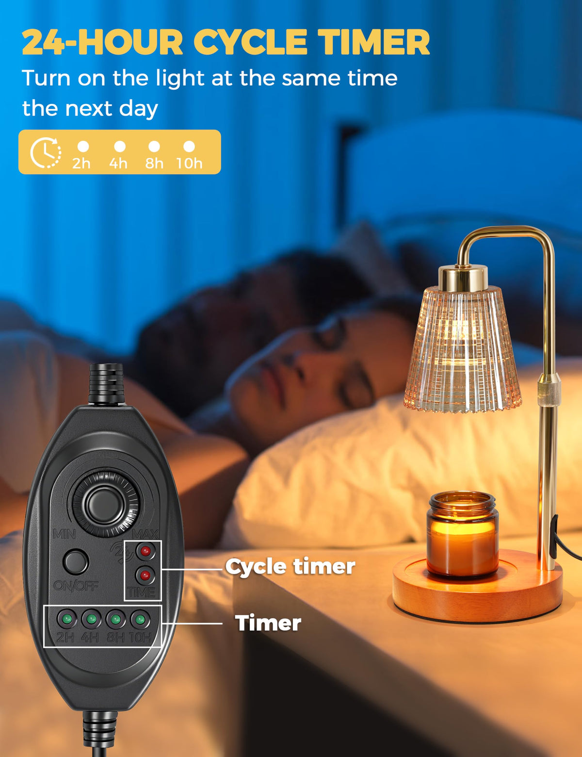 Candle Warmer Lamp with Timer, Electric Candle Lamp Home Decor