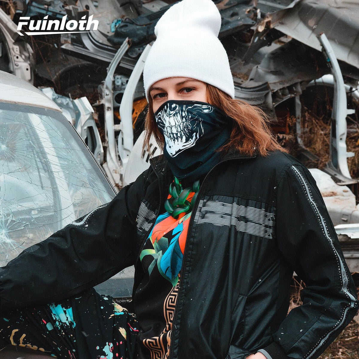 Fuinloth Balaclava Ski Mask, Motorcycle Summer Thin Cooling UV Protection
