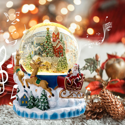 Musical Snow Globe with Color Changing LED Lights, Snowman Music Box