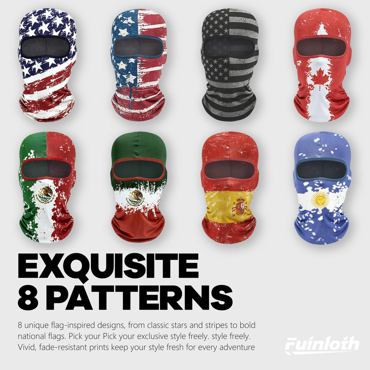 Fuinloth Balaclava Ski Mask, Motorcycle Summer Thin Cooling UV Protection