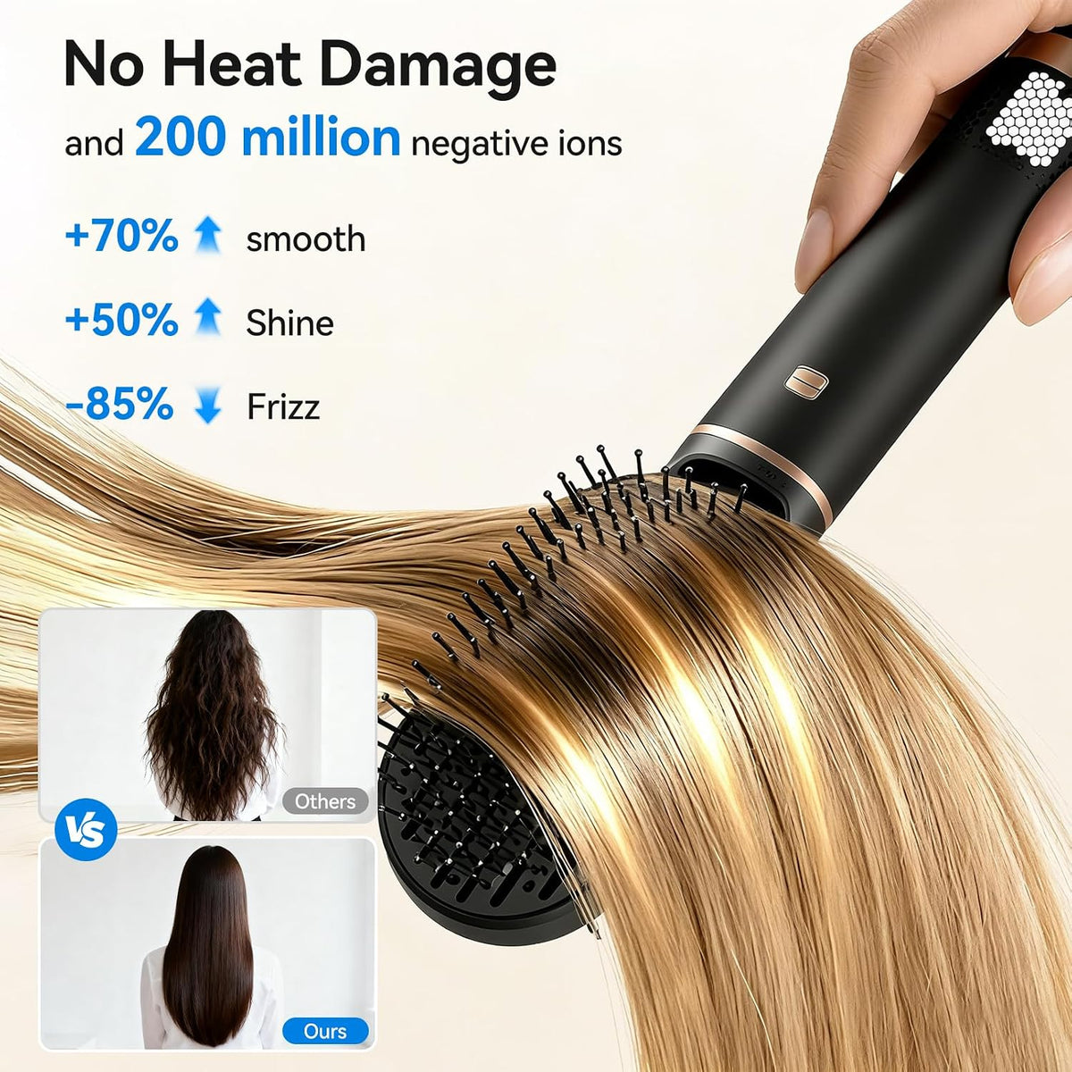 Blow Dryer Brush 5 in 1: Ionic Hot Air Styler Hair Dryer Brush Blow Dryer Set for Curling Volumizing Straightening Styling