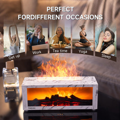 Flame Diffuser Humidifier, Essential Oil Diffuser with Fireplace Effect