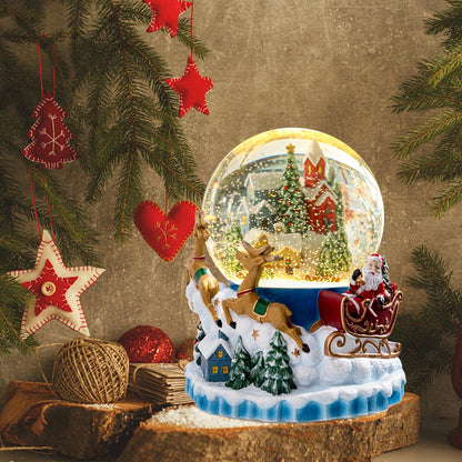 Musical Snow Globe with Color Changing LED Lights, Snowman Music Box