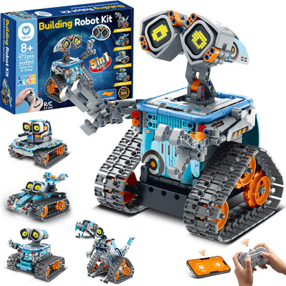 Sillbird STEM Robot Building Kit with Remote Control Gifts for Boys 8-14