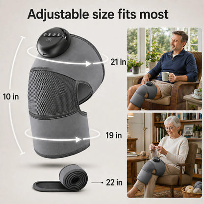 Heated Knee Massager, Cordless with 4 Heat Levels & Vibration