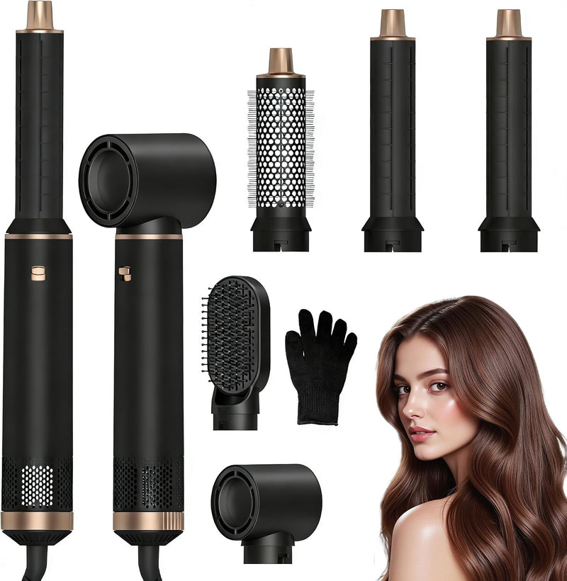 Blow Dryer Brush 5 in 1: Ionic Hot Air Styler Hair Dryer Brush Blow Dryer Set for Curling Volumizing Straightening Styling