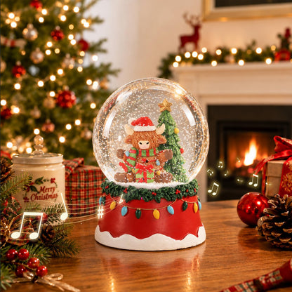 Musical Snow Globe with Color Changing LED Lights, Snowman Music Box