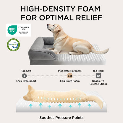 Orthopedic Dog Bed for Large Dogs, Washable Cover