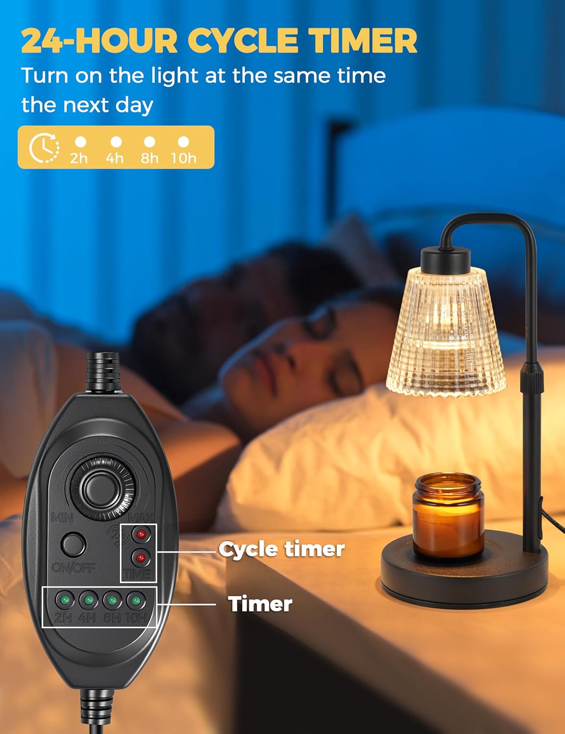 Candle Warmer Lamp with Timer, Electric Candle Lamp Home Decor