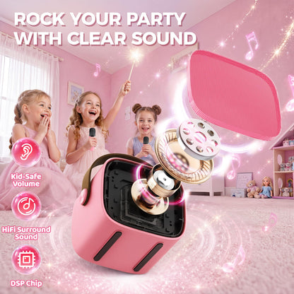 YLL Karaoke Machine for Kids, Birthday Gifts for Girls 3 4 5 6 7+Years Old