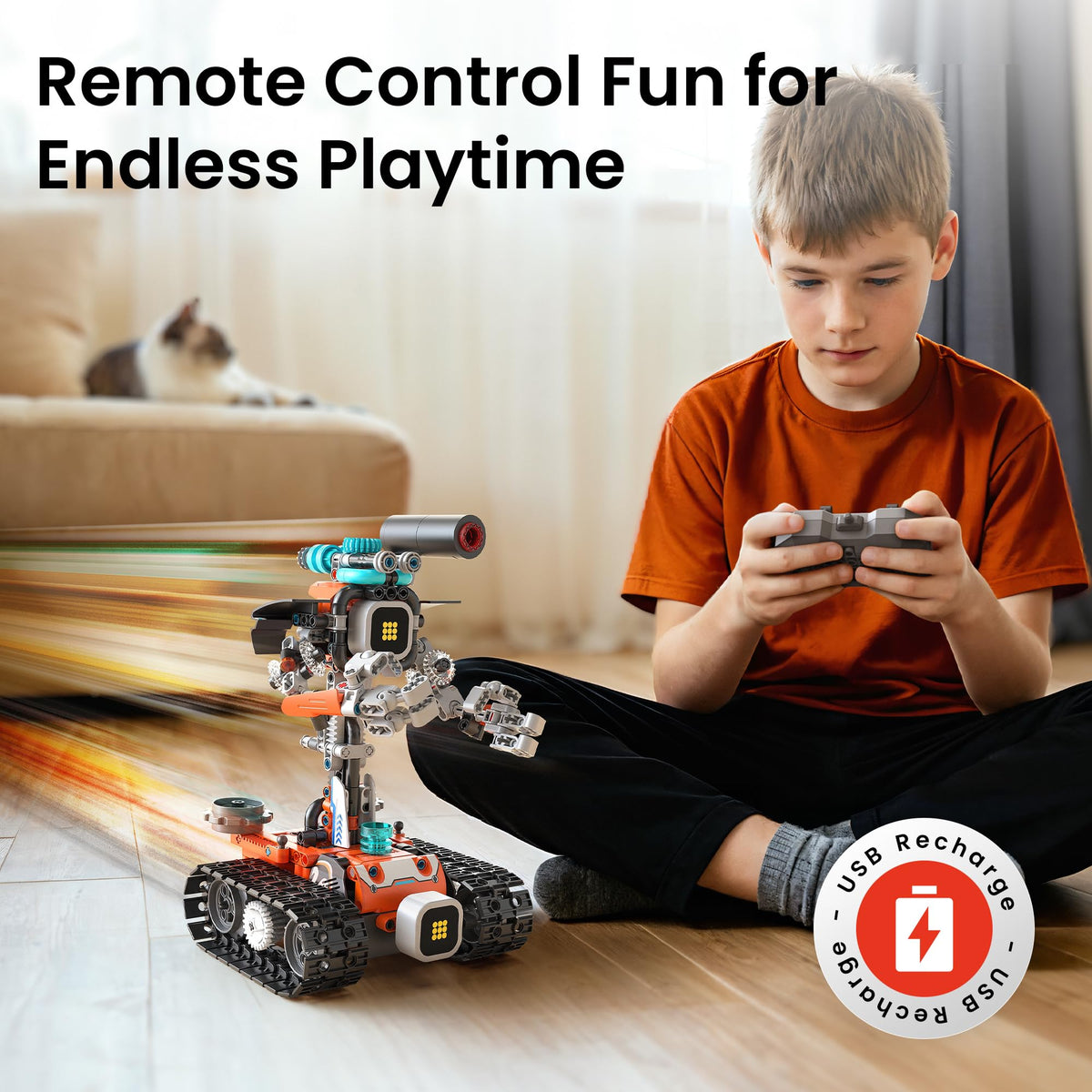 Sillbird STEM Robot Building Kit with Remote Control Gifts for Boys 8-14