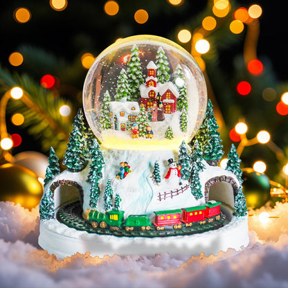 Musical Snow Globe with Color Changing LED Lights, Snowman Music Box