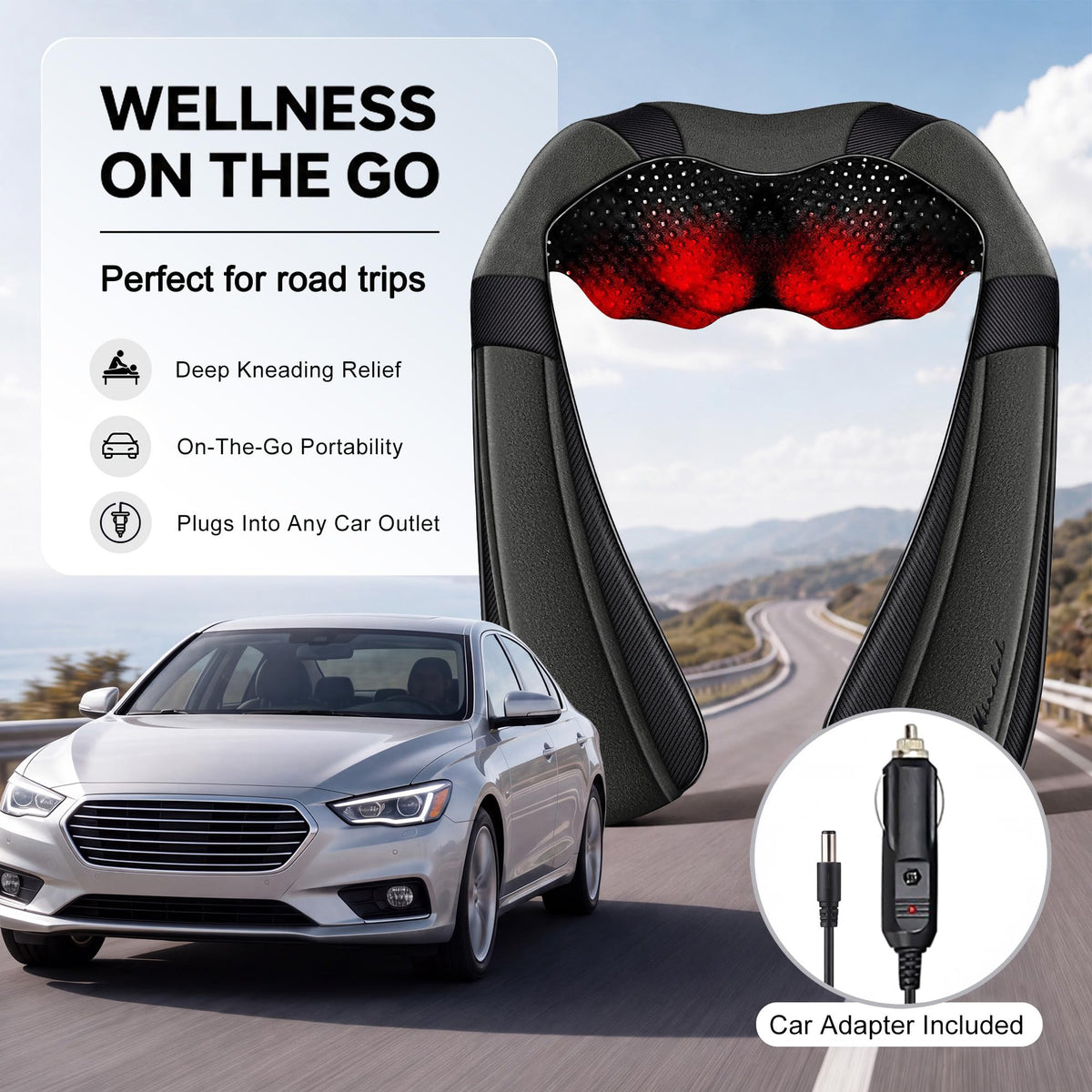 Mirakel Heat Neck Massager for Pain Relief Deep Tissue - Gift for Women Men