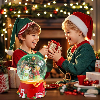 Musical Snow Globe with Color Changing LED Lights, Snowman Music Box
