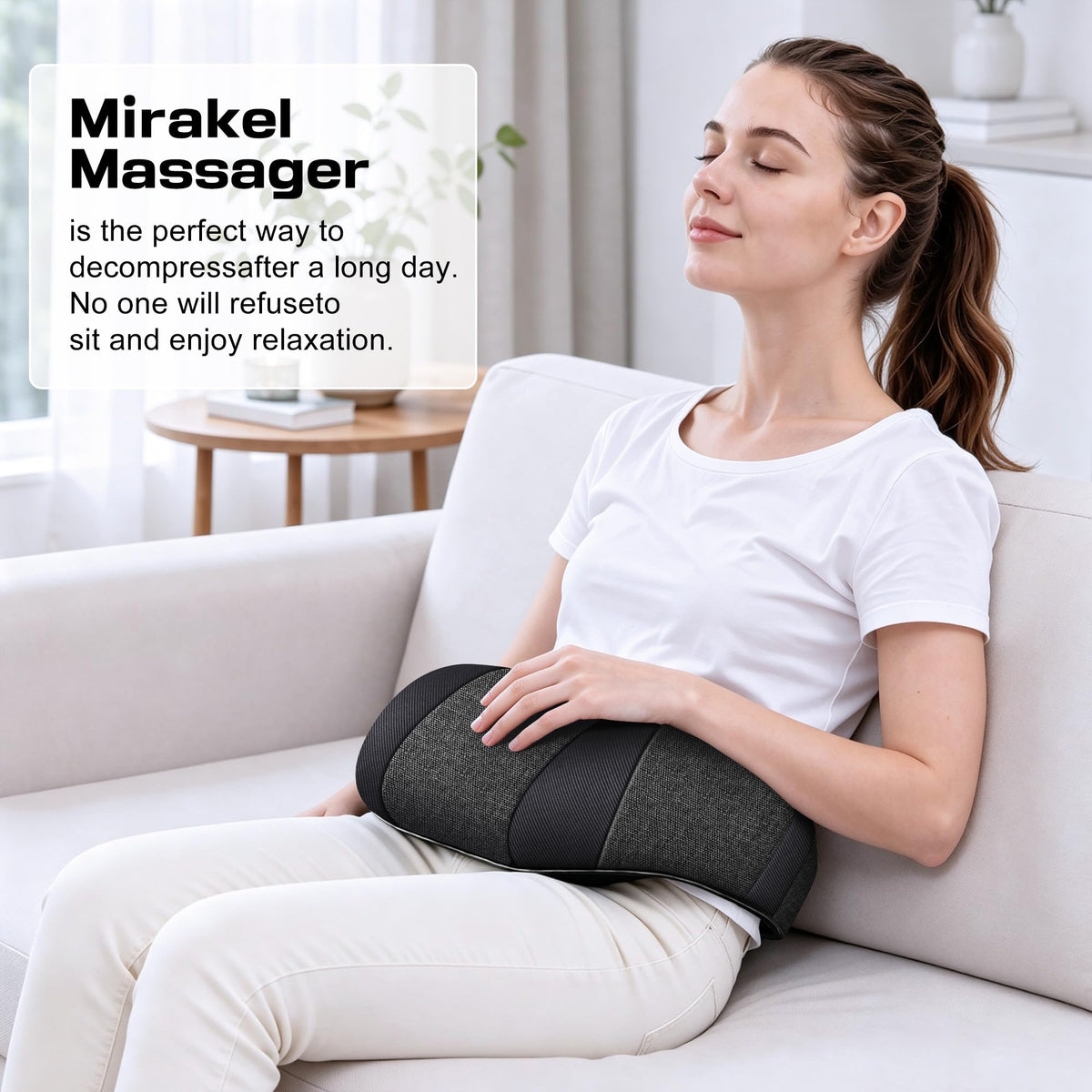 Mirakel Heat Neck Massager for Pain Relief Deep Tissue - Gift for Women Men