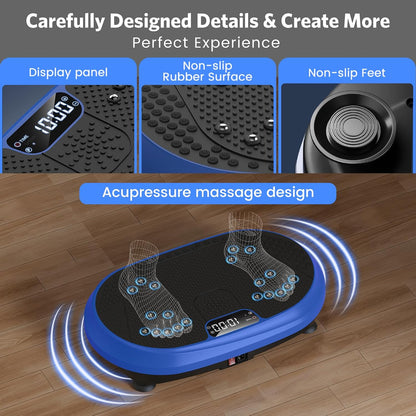 HVX Vibration Plate Exercise Machine 450 lbs Capacity Lymphatic Drainage