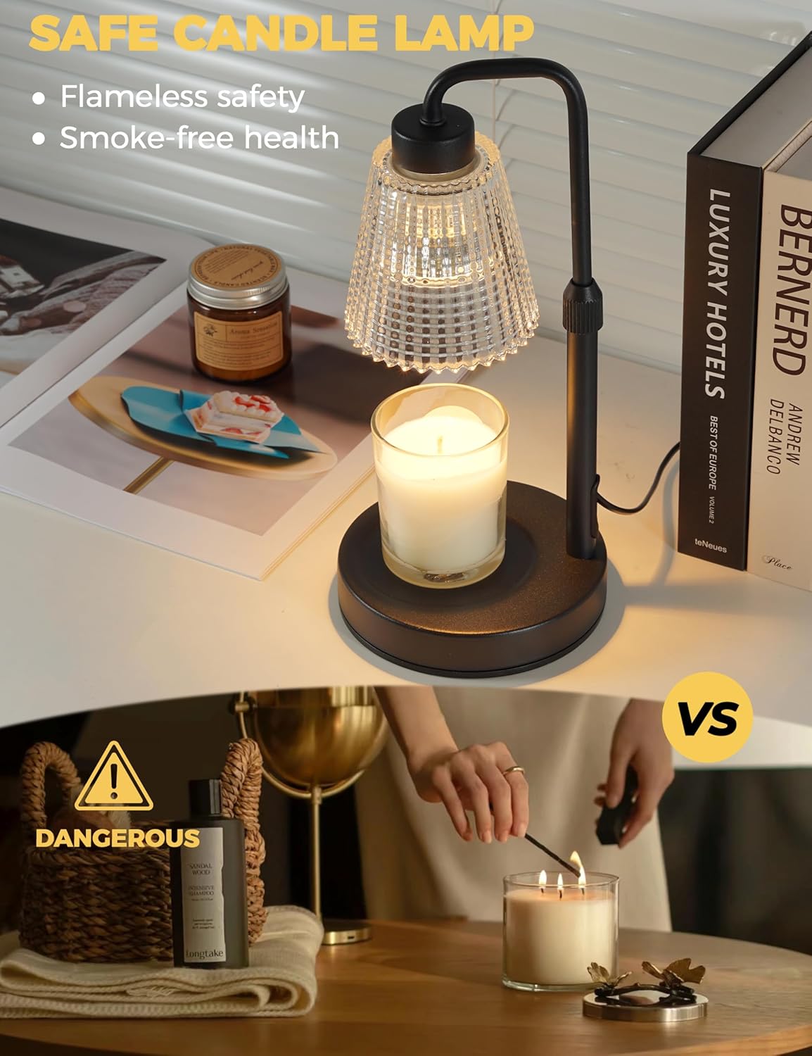 Candle Warmer Lamp with Timer, Electric Candle Lamp Home Decor