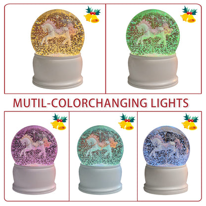 Musical Snow Globe with Color Changing LED Lights, Snowman Music Box