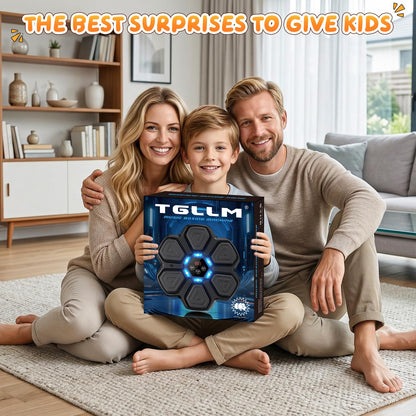 TGLLM Music Boxing Machine, Interactive Punching Trainer with Boxing Gloves, Large Size Wall Mounted Electronic Boxing Target for Adult Kids, 9 Modes & 9 Speeds