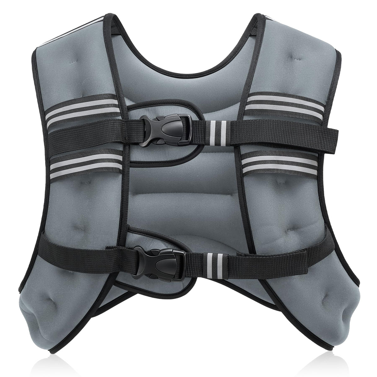 ZELUS Weighted Vest, 6lb/8lb/12lb/16lb/20lb/25lb/30lb Weight Vest with Reflective Stripe for Workout, Strength Training, Running, Fitness, Muscle Building, Weight Loss, Weightlifting