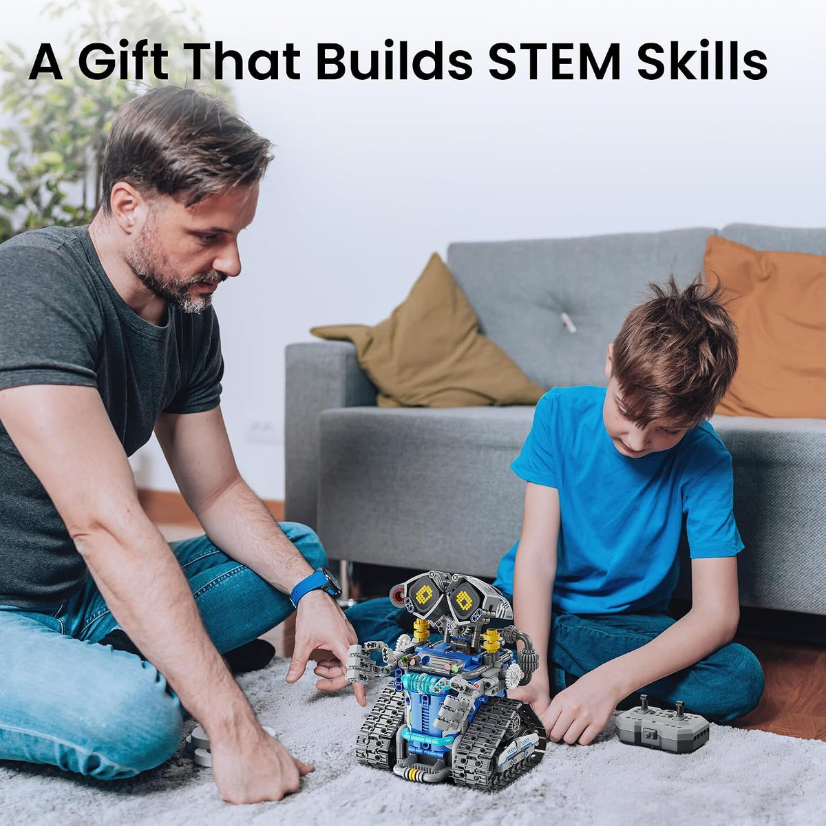 Sillbird STEM Robot Building Kit with Remote Control Gifts for Boys 8-14