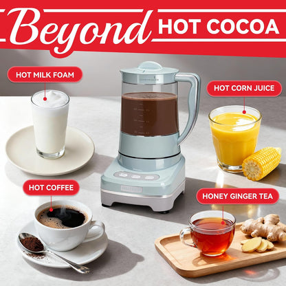 Hot Chocolate Maker Machine 29 oz, Electric Milk Frother & Steamer
