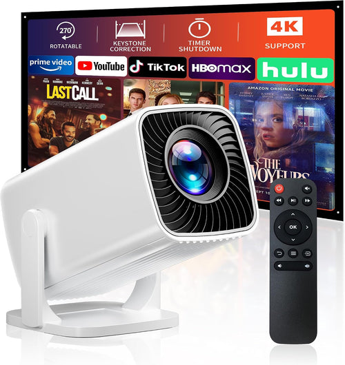 Mini Projector 4K Supported, Portable Short Throw Projector