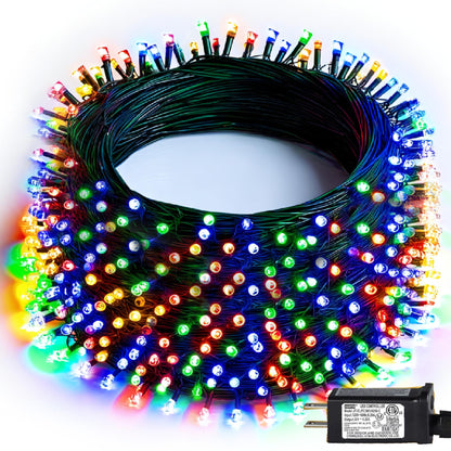 Multicolor Christmas String Lights 164ft, 2000 LED, 8 Modes, Waterproof