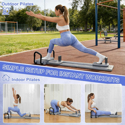 Pilates Reformer Board with 66.9'' Extended Track Portable Pilate Machine