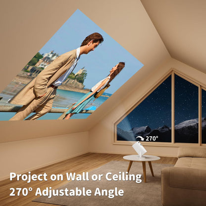 Mini Projector 4K Supported, Portable Short Throw Projector