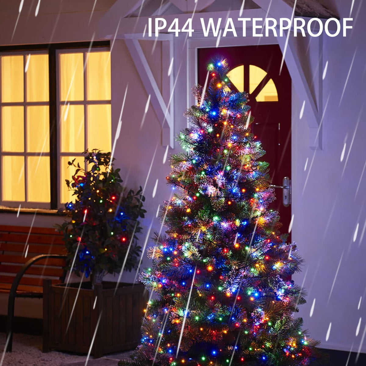 Multicolor Christmas String Lights 164ft, 2000 LED, 8 Modes, Waterproof