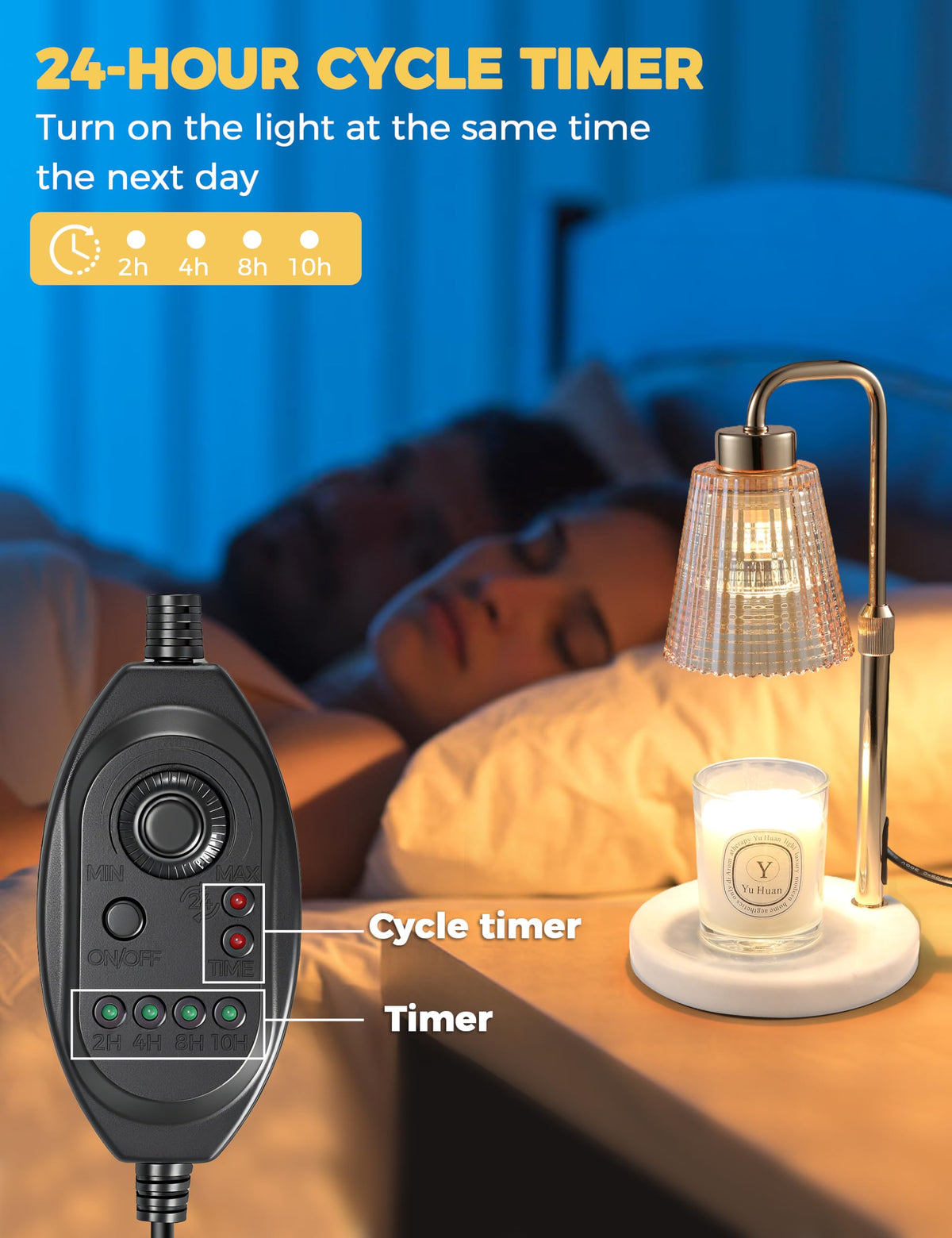 Candle Warmer Lamp with Timer, Electric Candle Lamp Home Decor