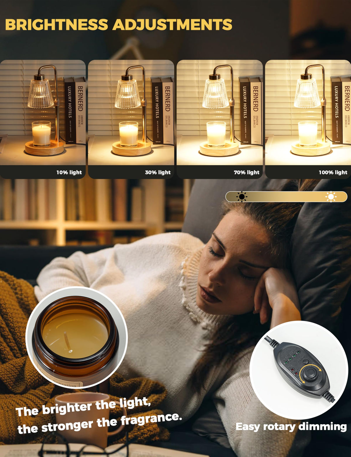 Candle Warmer Lamp with Timer, Electric Candle Lamp Home Decor