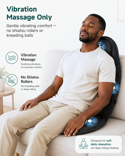 Back Massager with Heat, Vibration Massage Chair Pad Seat Cushion