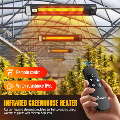 Infrared Space Heater Indoor & Outdoor with Remote & Thermostat