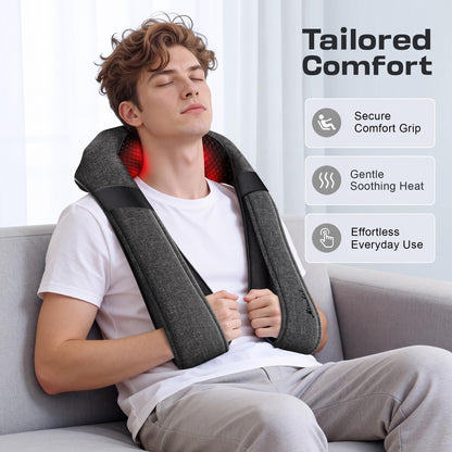 Neck Massager with Heat, Deep Tissue Massager for Women & Men