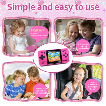 Handheld Game Console for Kids, 220 Retro Games, 3 in Screen