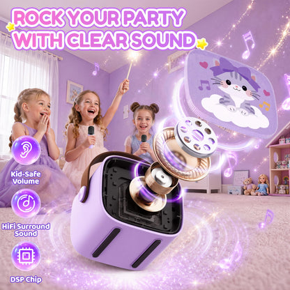 YLL Karaoke Machine for Kids, Birthday Gifts for Girls 3 4 5 6 7+Years Old