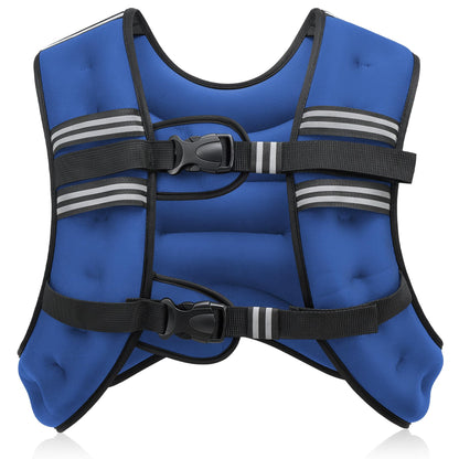 ZELUS Weighted Vest, 6lb/8lb/12lb/16lb/20lb/25lb/30lb Weight Vest with Reflective Stripe for Workout, Strength Training, Running, Fitness, Muscle Building, Weight Loss, Weightlifting