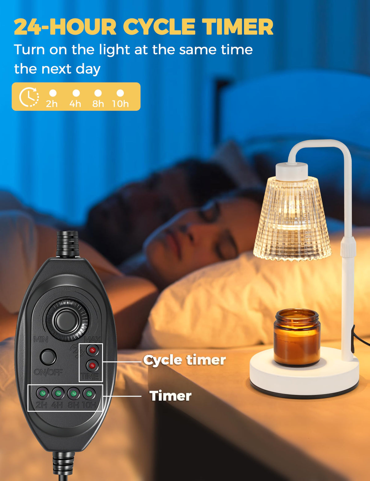 Candle Warmer Lamp with Timer, Electric Candle Lamp Home Decor