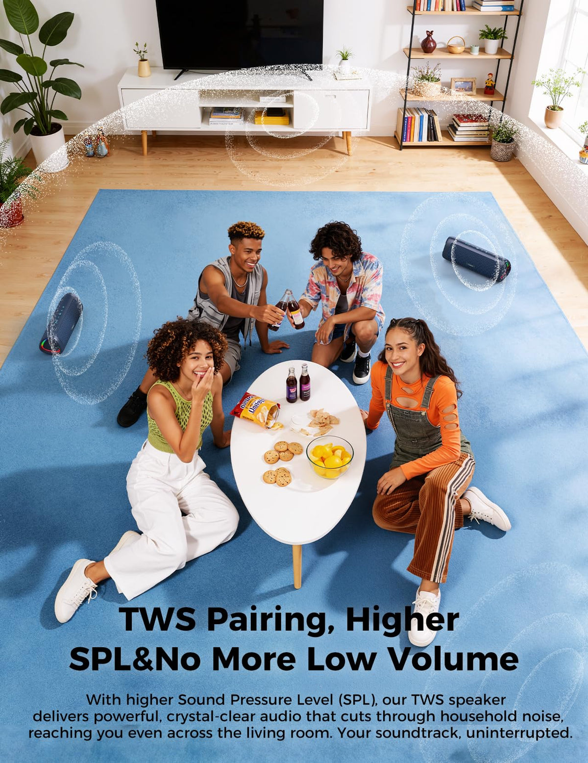 Portable Bluetooth Speaker 20W, IPX5 Waterproof, 24H Playtime