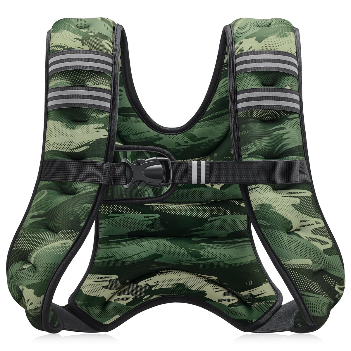 ZELUS Weighted Vest, 6lb/8lb/12lb/16lb/20lb/25lb/30lb Weight Vest with Reflective Stripe for Workout, Strength Training, Running, Fitness, Muscle Building, Weight Loss, Weightlifting