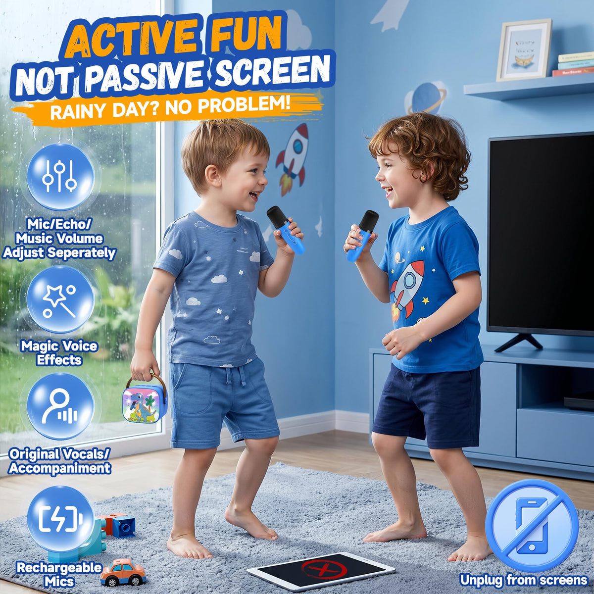 YLL Karaoke Machine for Kids, Birthday Gifts for Girls 3 4 5 6 7+Years Old